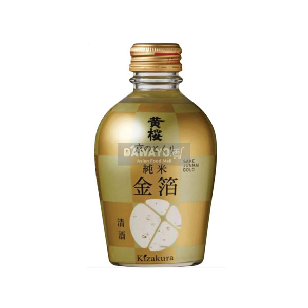Kizakura Sake Gold Tokkuri Junmai 180ml (ALK - 14%)