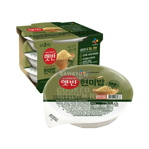 !Sale! CJ 햇반 100% 현미밥 3개입 390g(130g*3)