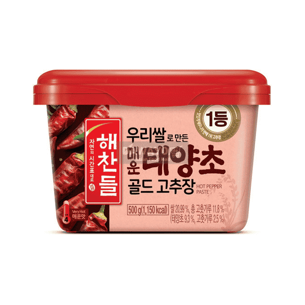 해찬들 태양초 매운 고추장 500g
