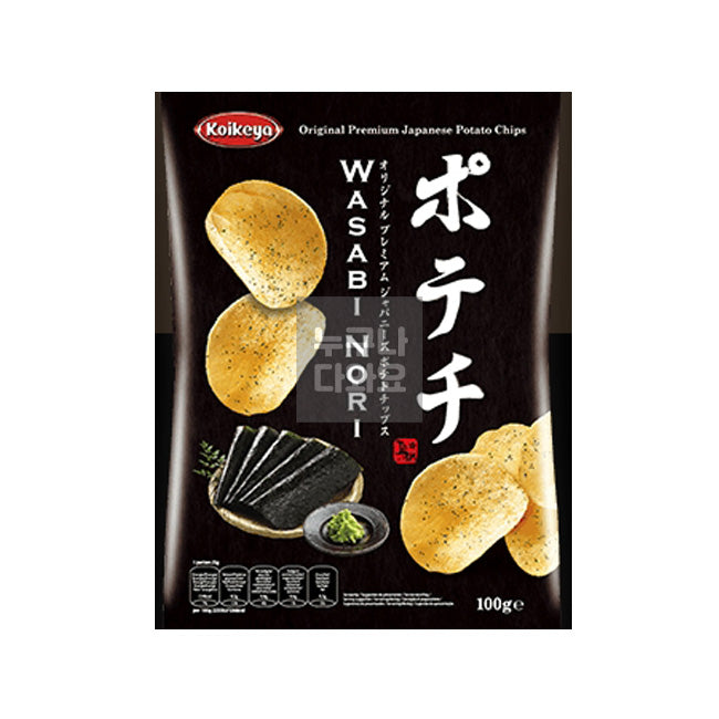 Koikeya Traditional Potato Chips Wasabi Flavor 100g