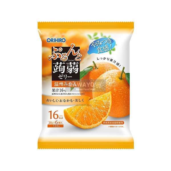오리히로 건강에 좋은 곤약 젤리 귤맛 120g
