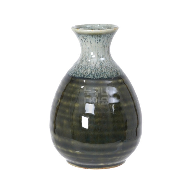 Sake Bottle (8x12.5cm, 300ml, White-Green)