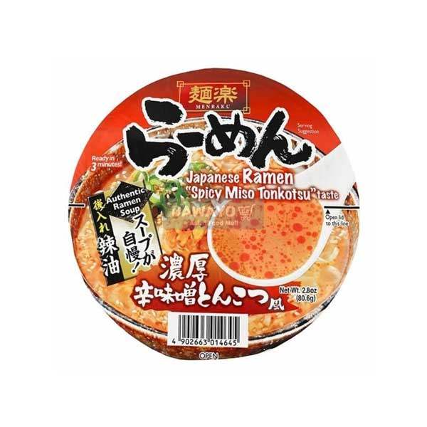 히카리 멘라쿠 매콤한 미소 돈코츠 컵라면 80.10g
