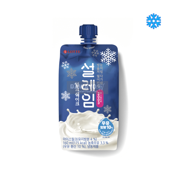 롯데 설레임 우유맛 160ml (해동 상태로 배송되어도 환불 불가, 재냉동해서 드셔주세요~!)