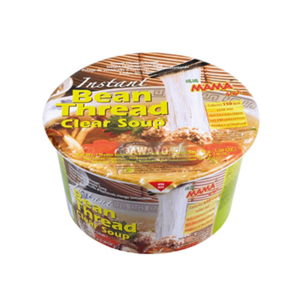 마마 건강에 좋은 콩함유 인스턴트 글레스 누들 컵라면 45g
