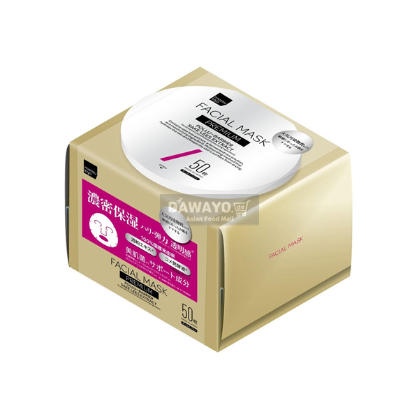 [J-Beauty] matsukiyo 페이셜 마스크 프리미엄 폴루베리어 액기스 50매