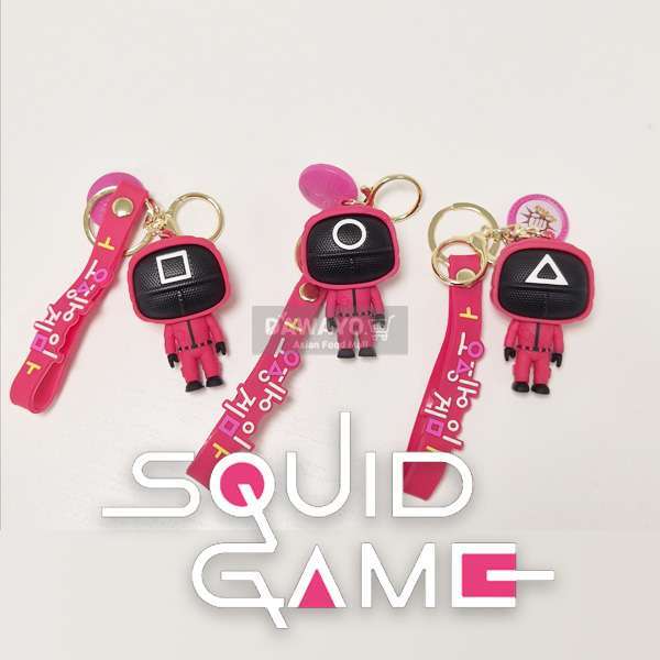 Squid Game Schlüsselanhänger B (zufällig ausgewählt aus Kreis, Dreieck, Quadrat)