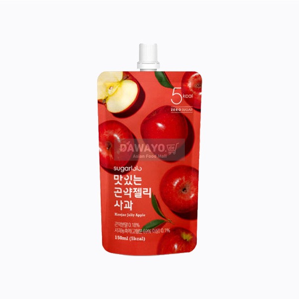 1+1 Sugarolo Köstliches Konjak-Gelee mit Apfelgeschmack, 150 g