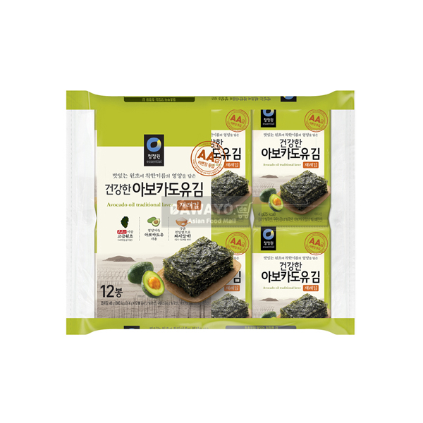 Chungjungone Traditionelle Seetangblätter mit Avocadoöl geröstet 48g (4g*12)