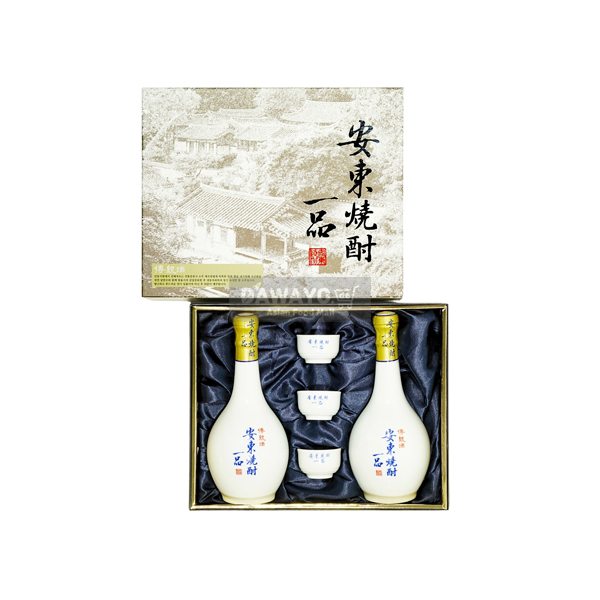 안동일품소주 특2호 선물세트 800ml (400ml*2병 + 잔3개)