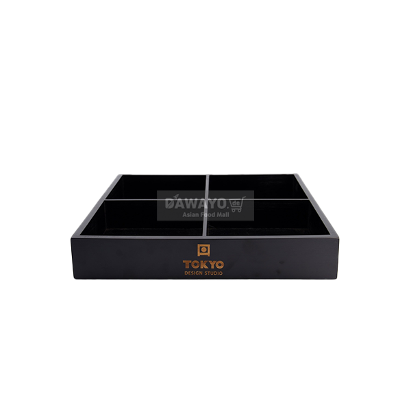 일본 전통 상자 4칸 33x33x5.5cm (블랙)