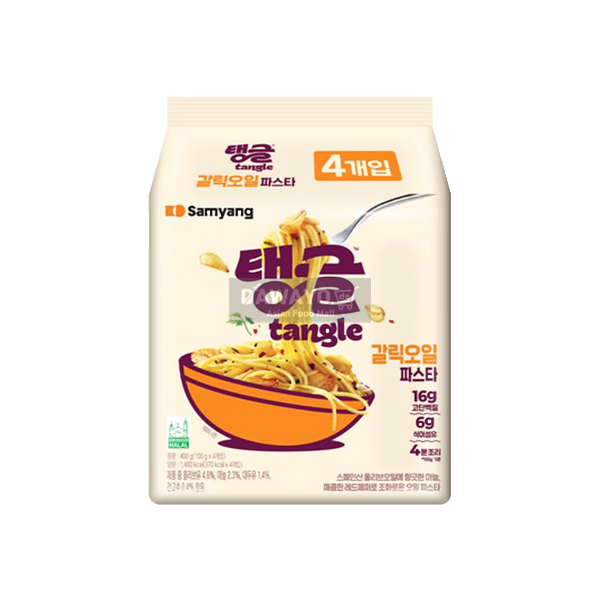 [내수용] 삼양 탱글 알싸한 갈릭 오일 파스타 멀티 400g (100g*4개입)