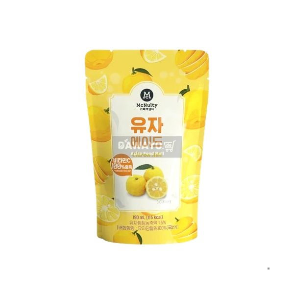 맥널티 유자 에이드 190ml