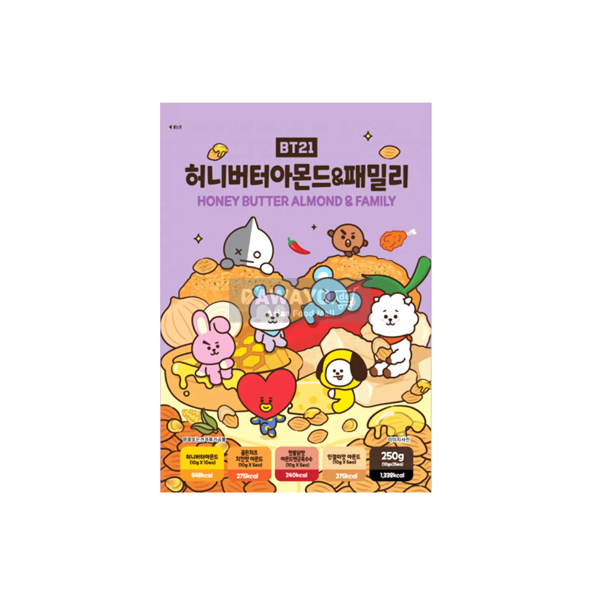 BT21 허니버터 아몬드 패밀리 250g