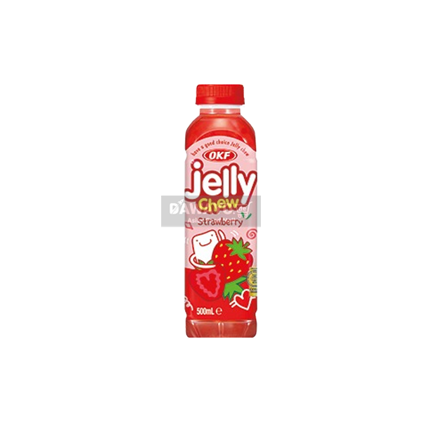 OKF Jelly Chew Gelee-Getränk Erdbeerges 500ml
