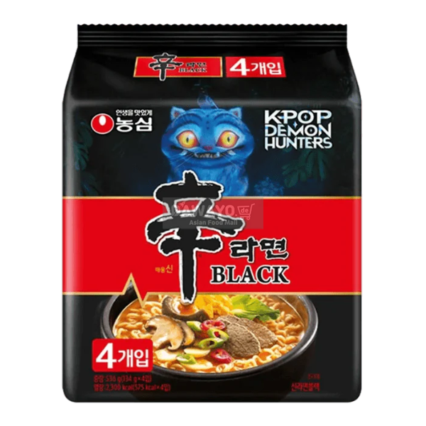 [내수용] 농심 신라면 케이팝 데몬 헌터스 블랙 멀티 520g(134g*4)