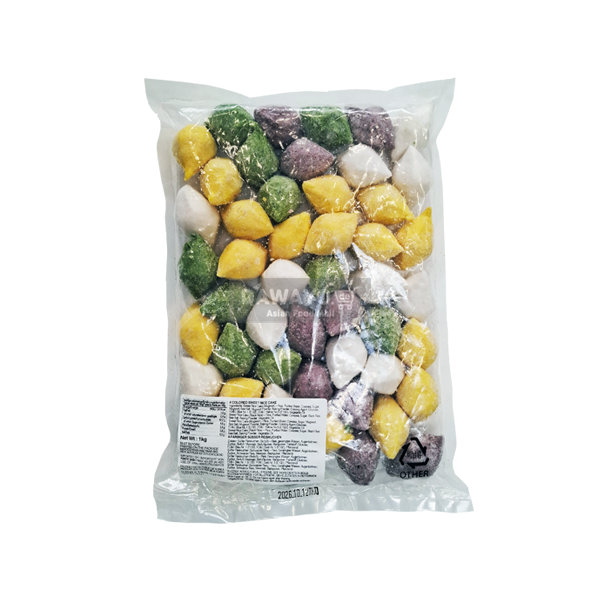Vierfarbig Gemischte Songpyeon (Sesam- & Süße-Bohnen-Füllung) 1 kg