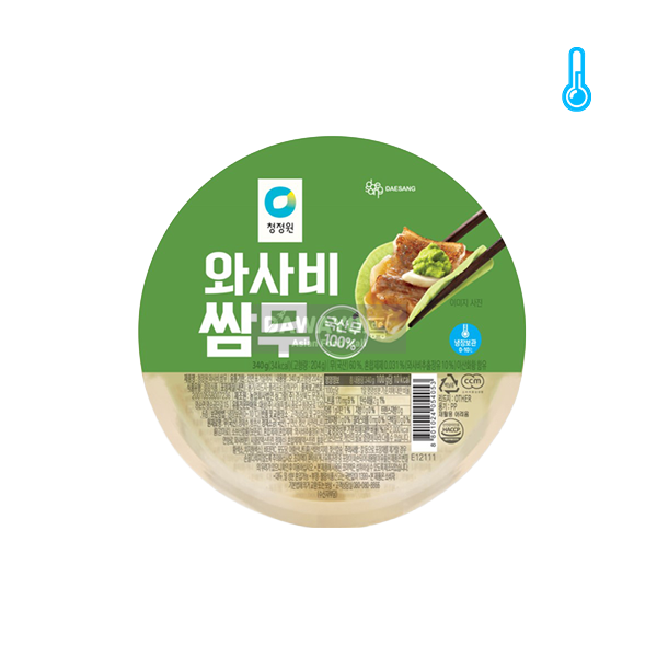 Jongga-jip Ssam-mu eingelegter Rettich, Wasabi-Geschmack 340 g