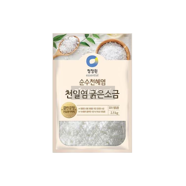 청정원 순수천혜염 천일염 굵은소금 2.5kg