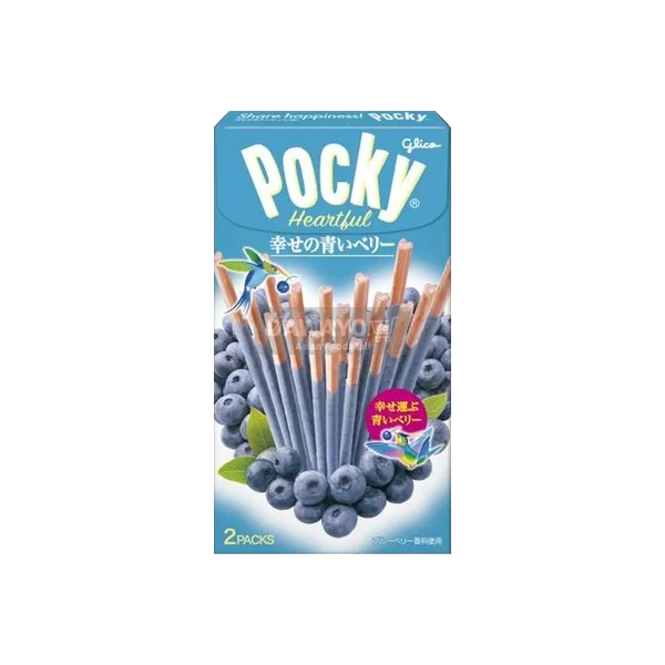 Glico Pocky Heartful Blueberry 2 Bags 54.6g